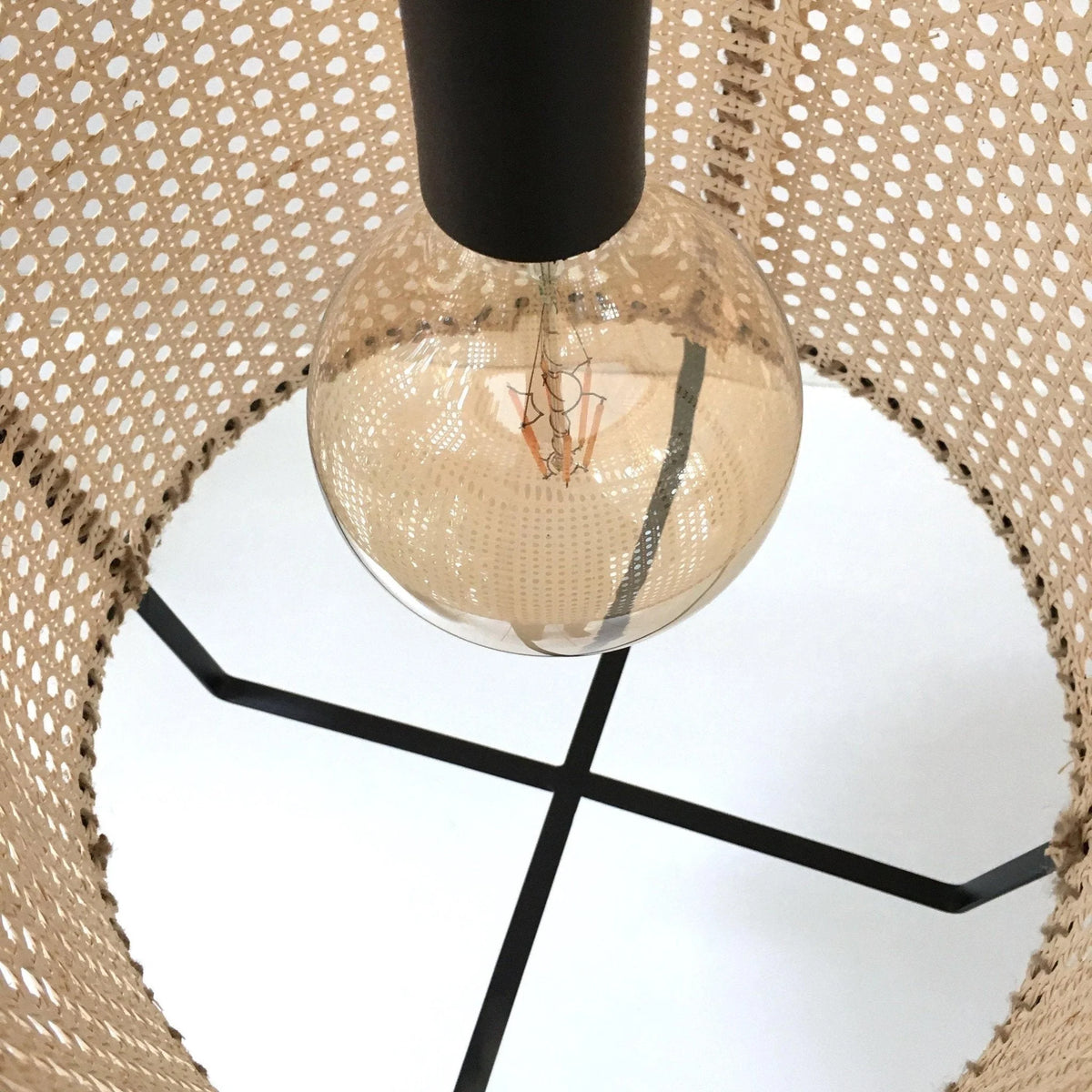 Pendant Light | Handwoven Rattan & Bamboo Shade | 40 cm Diameter