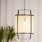 Pendant Light | Handwoven Rattan & Bamboo Shade | 40 cm Diameter