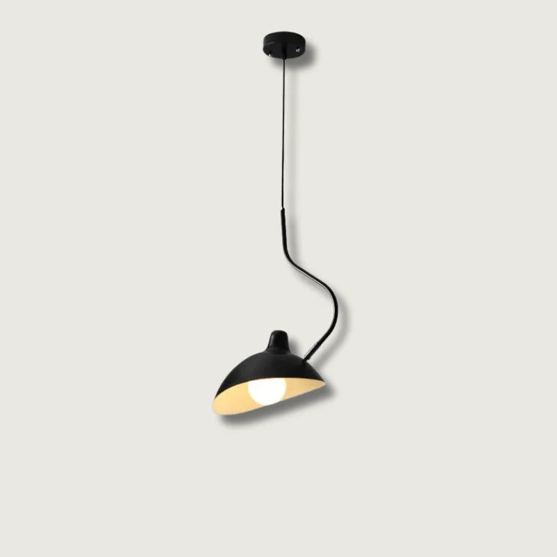 Pendant Light | Metal Curved Dome & Adjustable Height | 35 x 26 cm