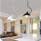 Pendant Light | Metal Curved Dome & Adjustable Height | 35 x 26 cm