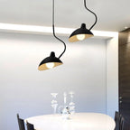 Pendant Light | Metal Curved Dome & Adjustable Height | 35 x 26 cm
