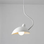 Pendant Light | Metal Curved Dome & Adjustable Height | 35 x 26 cm