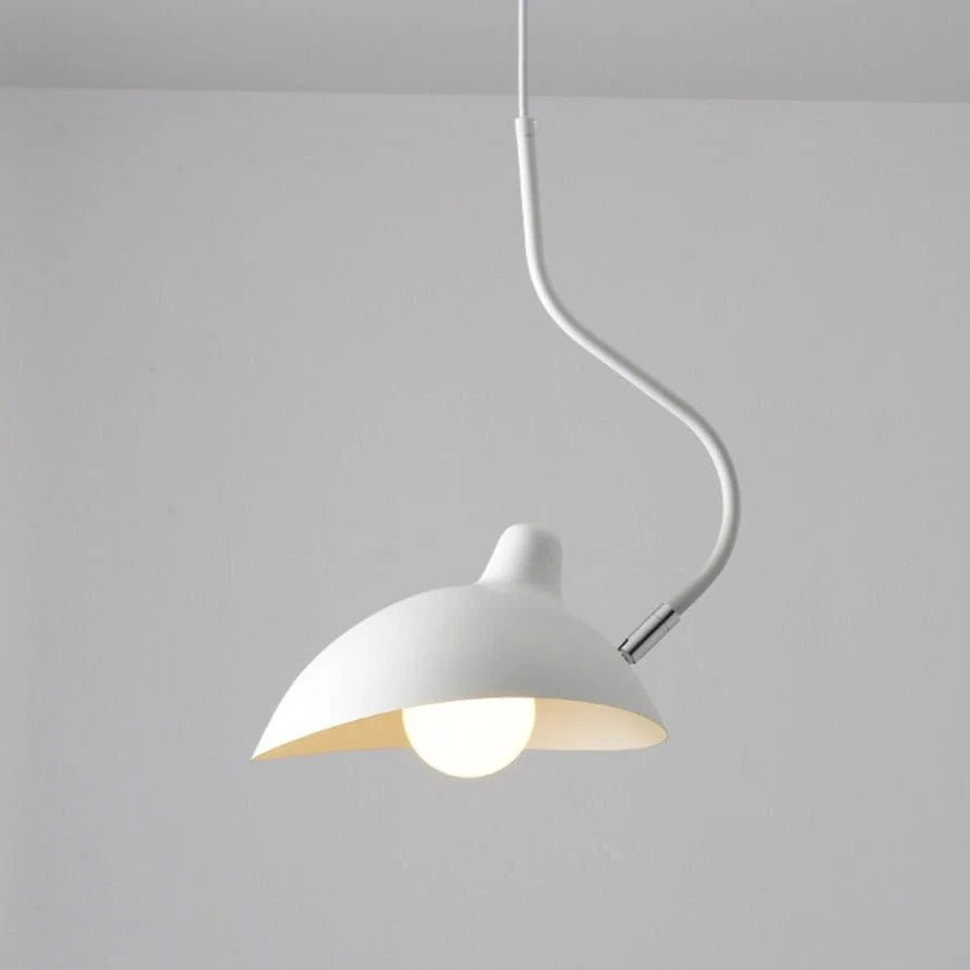 Pendant Light | Metal Curved Dome & Adjustable Height | 35 x 26 cm