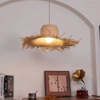 Pendant Light | Natural Rattan Shade & Adjustable Height | 150 cm Cable