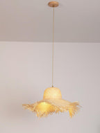 Pendant Light | Natural Rattan Shade & Adjustable Height | 150 cm Cable