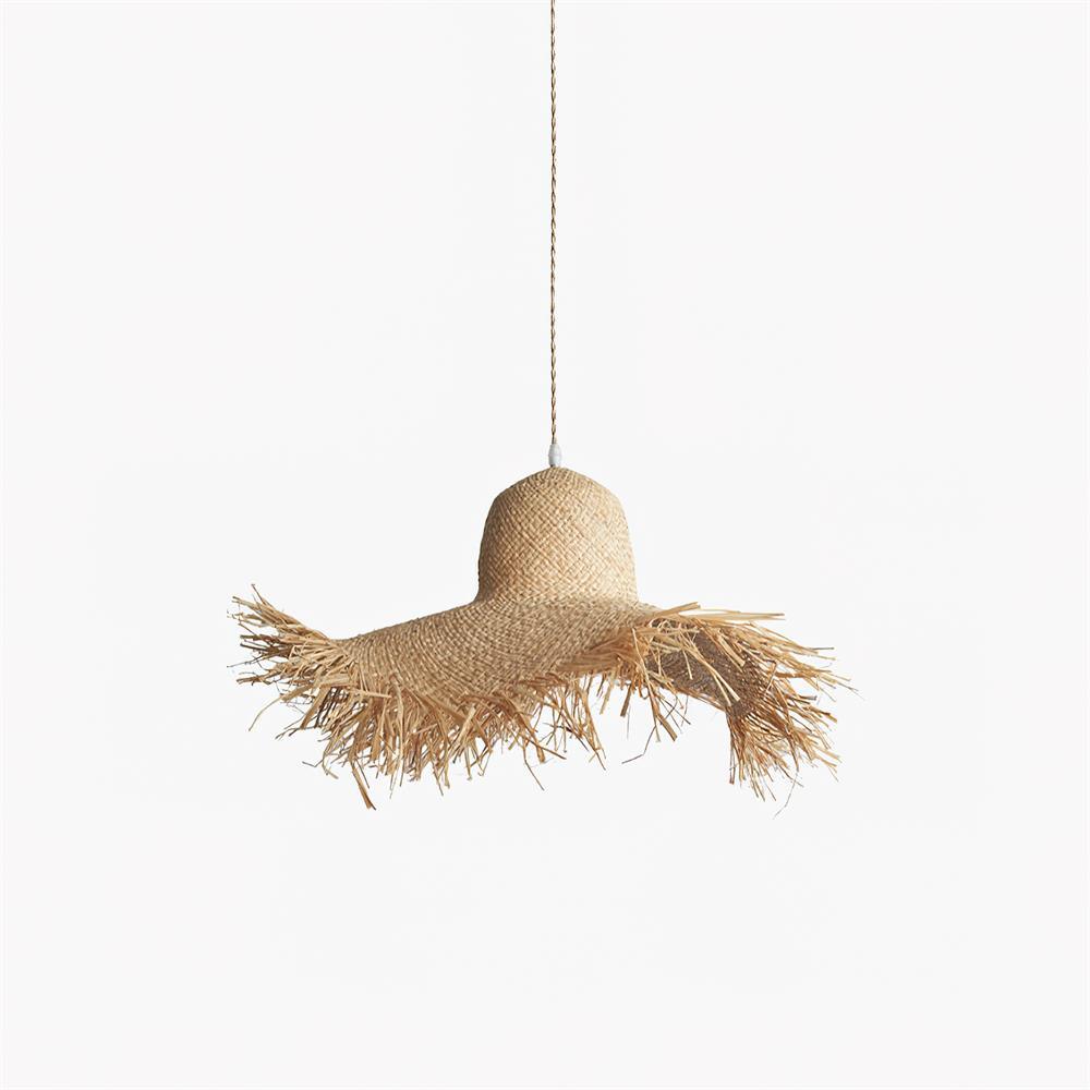 Pendant Light | Natural Rattan Shade & Adjustable Height | 150 cm Cable