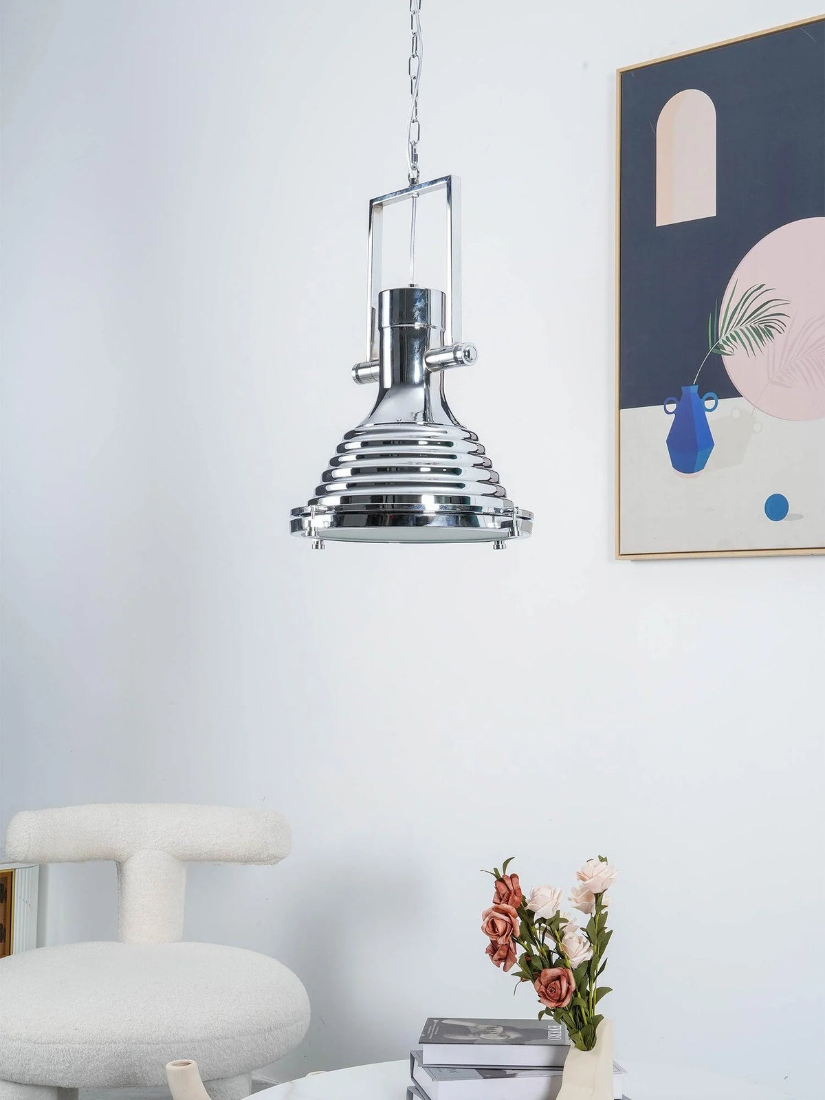 Pendant Light | Polished Chrome & Integrated Diffuser