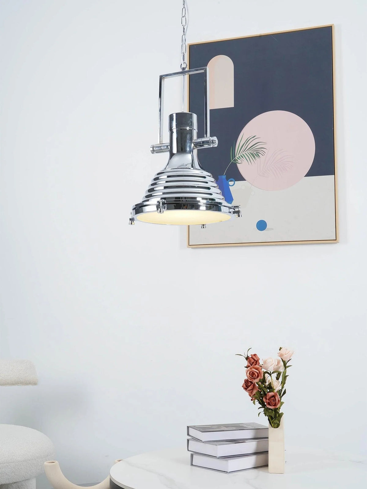 Pendant Light | Polished Chrome & Integrated Diffuser