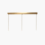 Pendant Light | Ribbed Glass & Brass Finish | Adjustable Cable