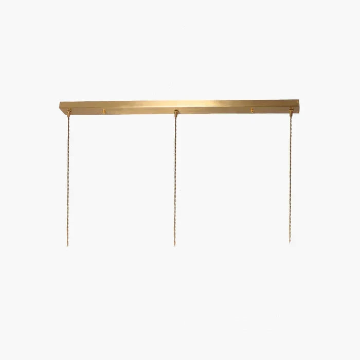 Pendant Light | Ribbed Glass & Brass Finish | Adjustable Cable