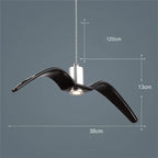 Pendant Light | Seagull-Inspired Bird-Wing & Resin | 39 x 12 cm