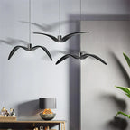 Pendant Light | Seagull-Inspired Bird-Wing & Resin | 39 x 12 cm