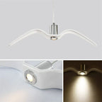 Pendant Light | Seagull-Inspired Bird-Wing & Resin | 39 x 12 cm