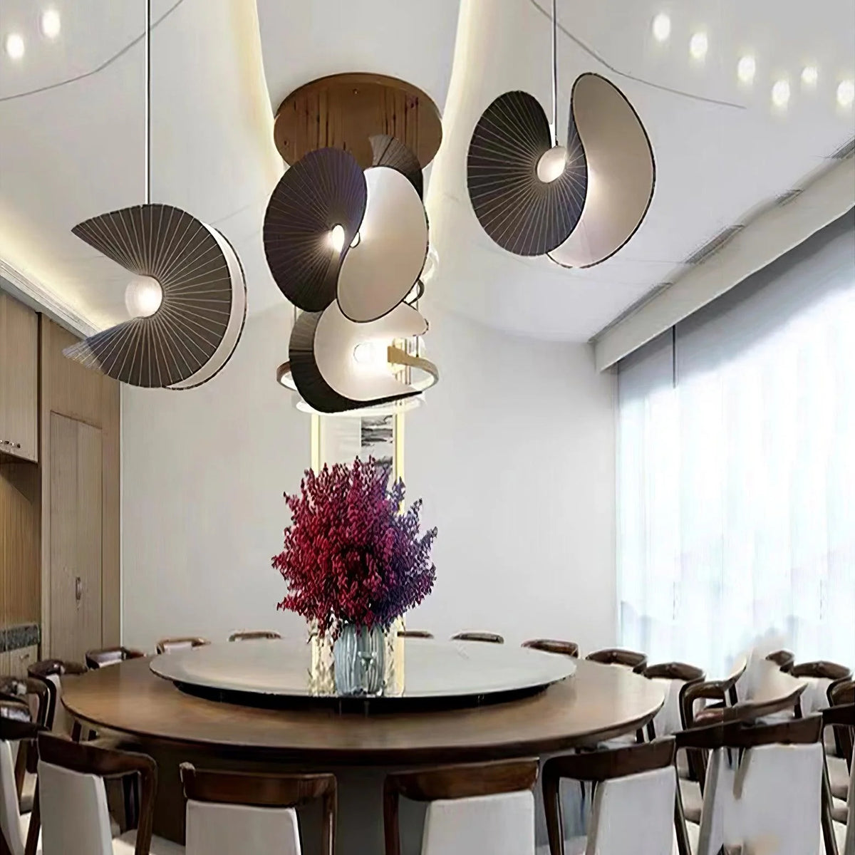 Pendant Light | Shell Design & Integrated LED | Black