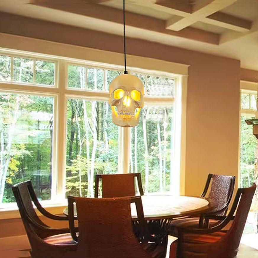 Pendant Light | Skull Design Resin & Metal | 150 cm Adjustable Cable