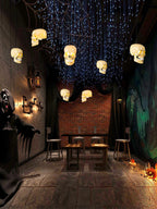 Pendant Light | Skull Design Resin & Metal | 150 cm Adjustable Cable