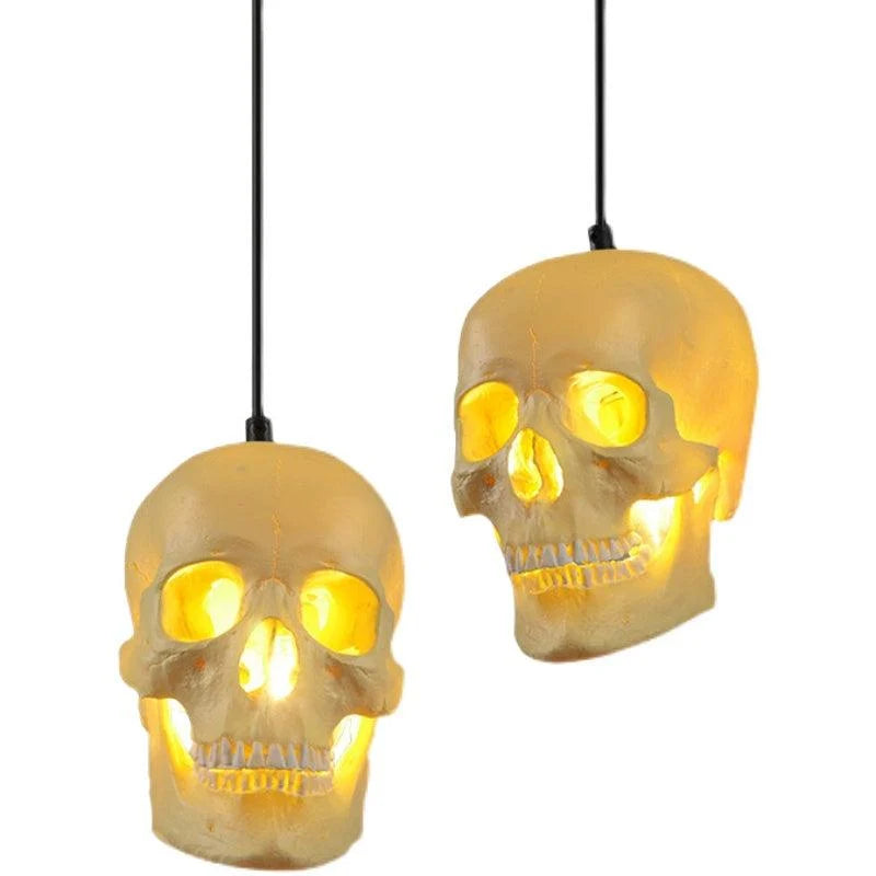 Pendant Light | Skull Design Resin & Metal | 150 cm Adjustable Cable