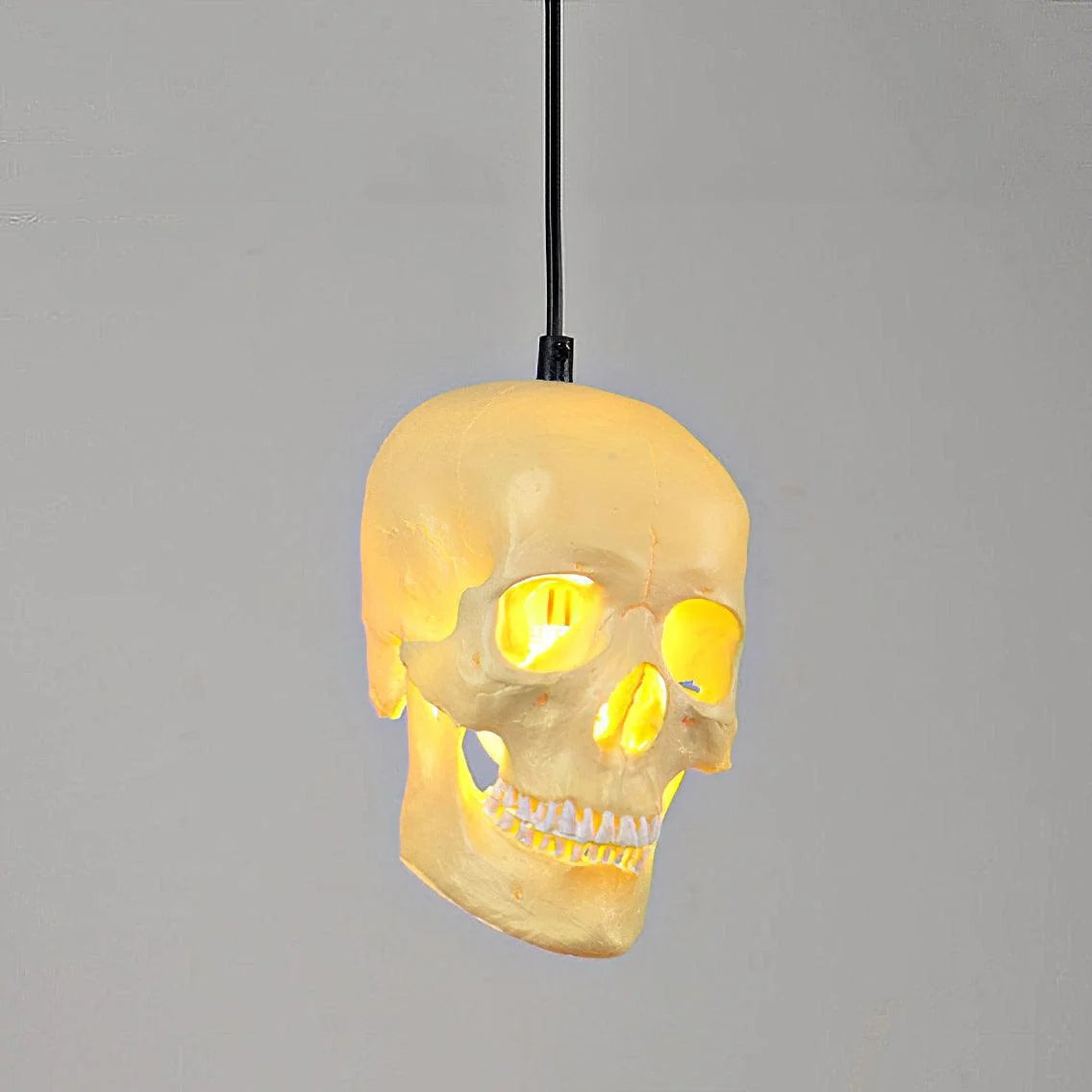Pendant Light | Skull Design Resin & Metal | 150 cm Adjustable Cable