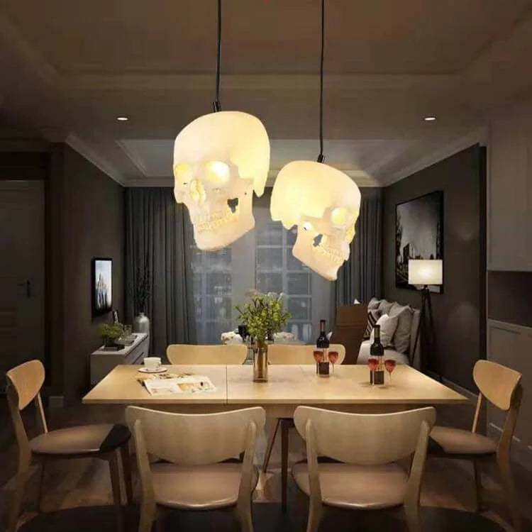 Pendant Light | Skull Resin Shade & Iron Fittings | 180 cm Cord
