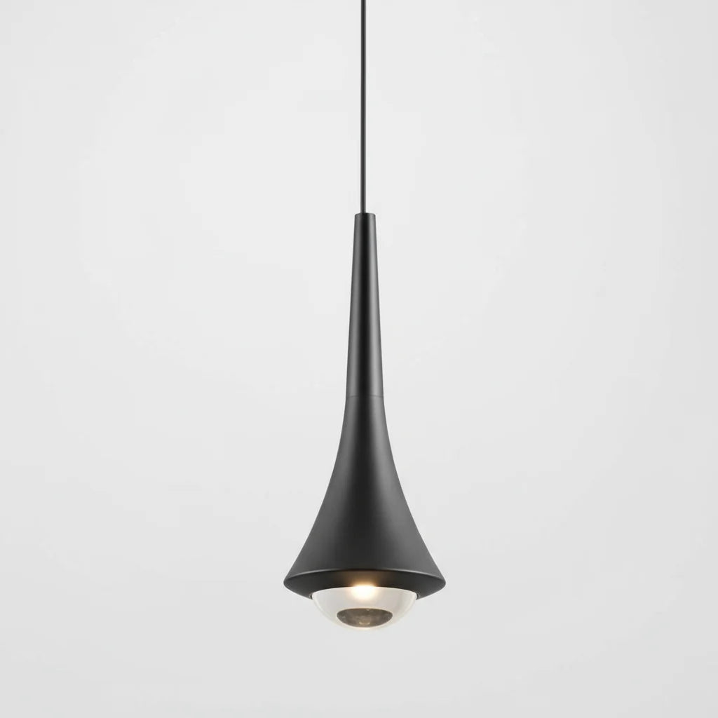 Pendant Light | Teardrop Glass & Aluminum | 3-Color Adjustable LED