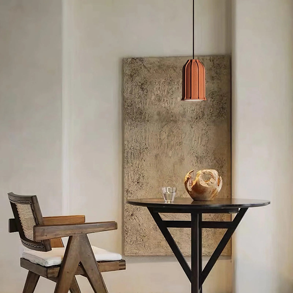 Pendant Light | Terracotta Cement & Metal | E26/E27 Compatible