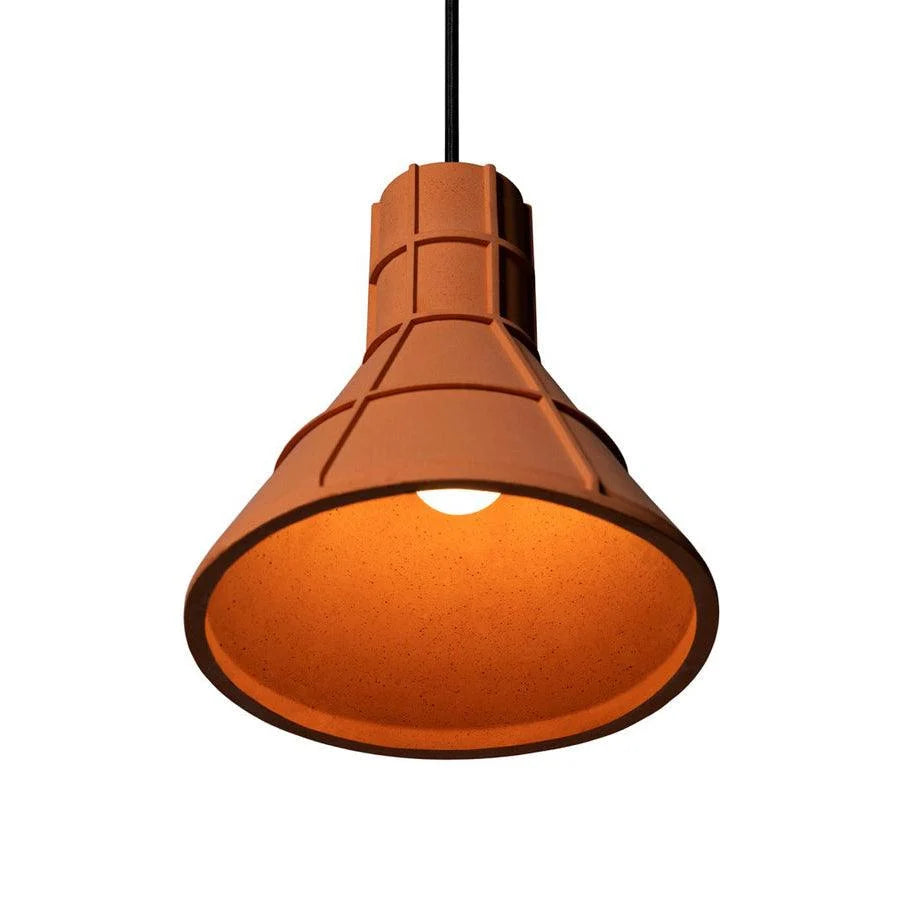 Pendant Light | Terracotta Cement & Metal | E26/E27 Compatible