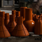 Pendant Light | Terracotta Cement & Metal | E26/E27 Compatible