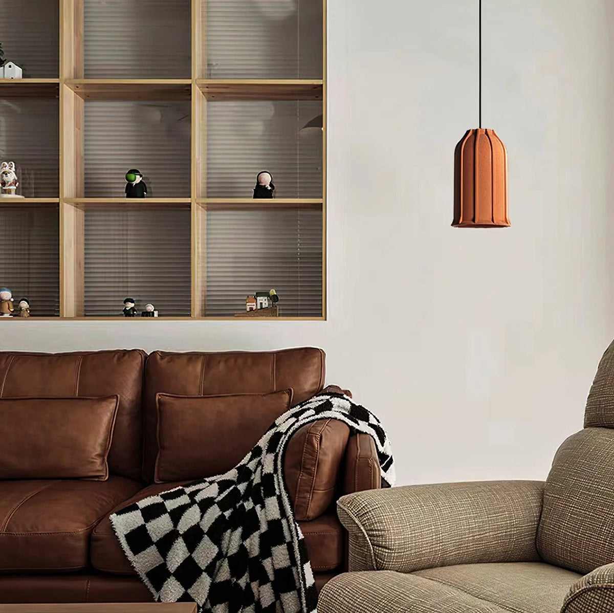 Pendant Light | Terracotta Cement & Metal | E26/E27 Compatible
