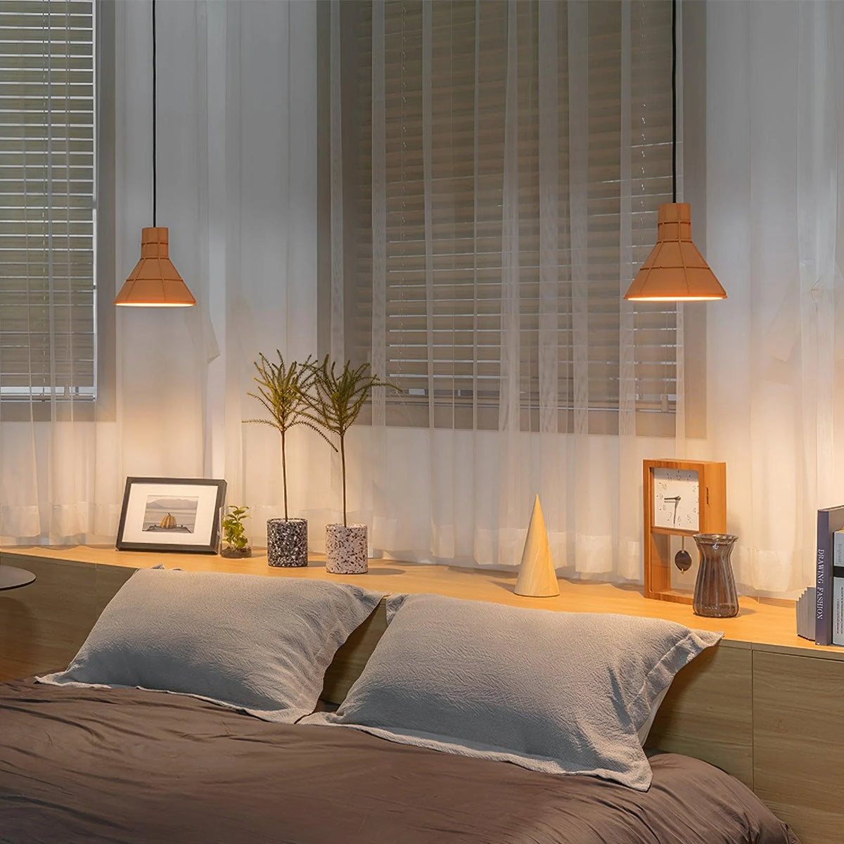 Pendant Light | Terracotta Cement & Metal | E26/E27 Compatible