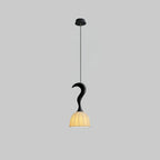 Pendant Light | Twisted Wood & White Paper Shade | 23 cm Diameter