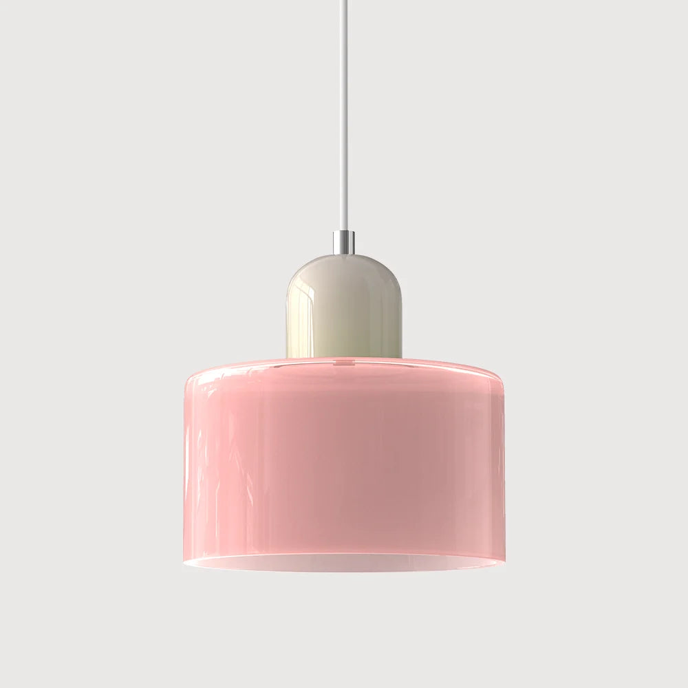 Pendant Light | Two-Tier Glass Shade & Warm Diffused Light
