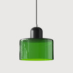 Pendant Light | Two-Tier Glass Shade & Warm Diffused Light