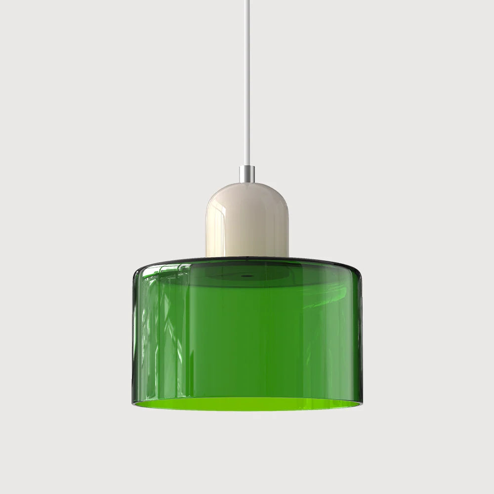Pendant Light | Two-Tier Glass Shade & Warm Diffused Light