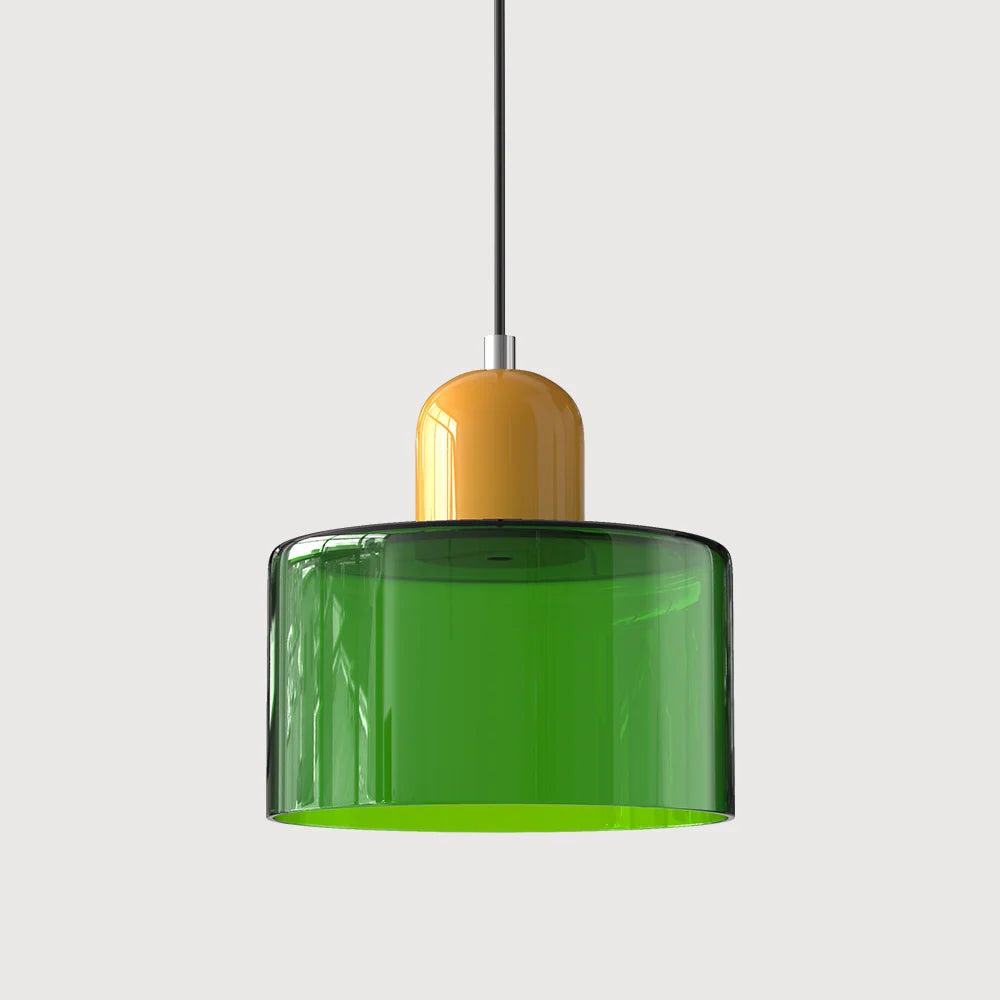 Pendant Light | Two-Tier Glass Shade & Warm Diffused Light
