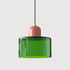 Pendant Light | Two-Tier Glass Shade & Warm Diffused Light