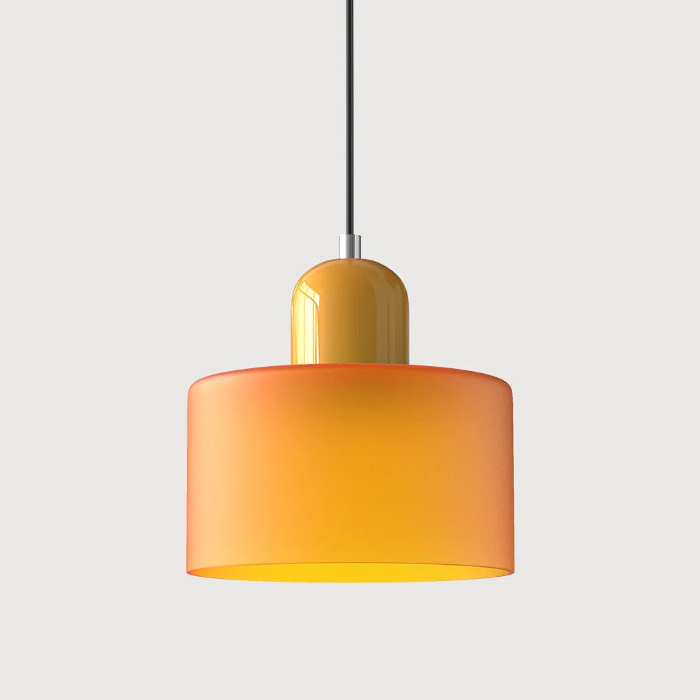 Pendant Light | Two-Tier Glass Shade & Warm Diffused Light
