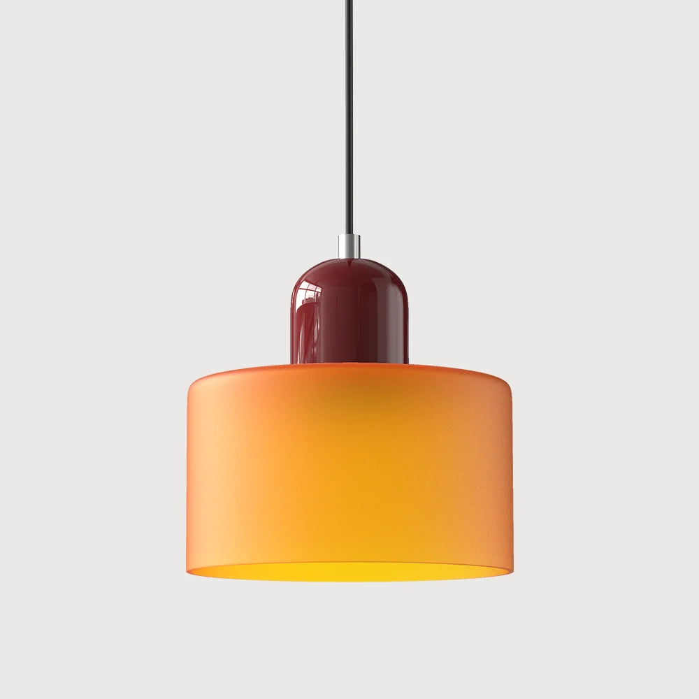 Pendant Light | Two-Tier Glass Shade & Warm Diffused Light