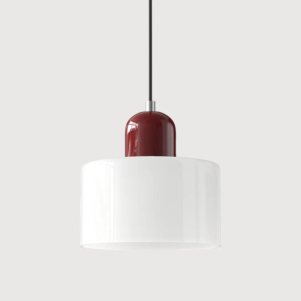 Pendant Light | Two-Tier Glass Shade & Warm Diffused Light