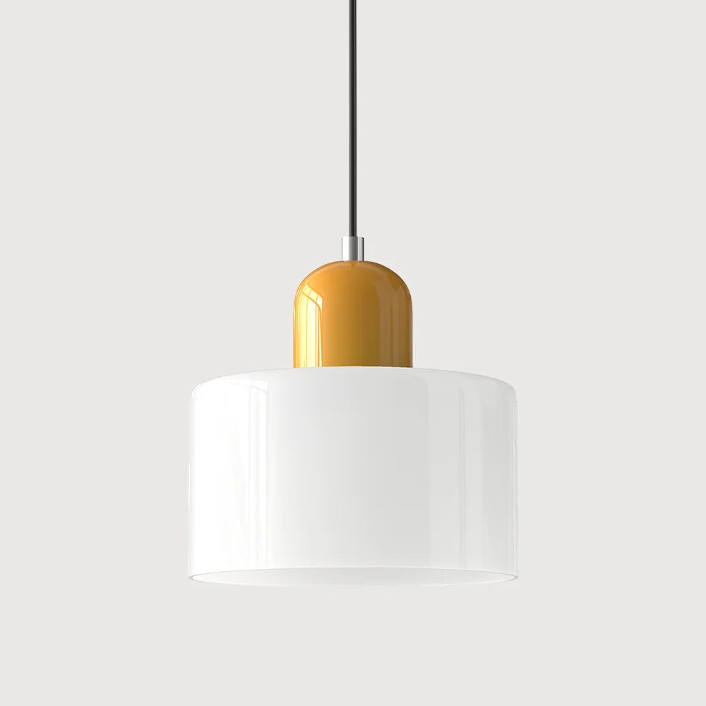 Pendant Light | Two-Tier Glass Shade & Warm Diffused Light