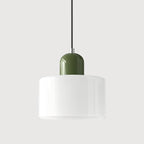 Pendant Light | Two-Tier Glass Shade & Warm Diffused Light