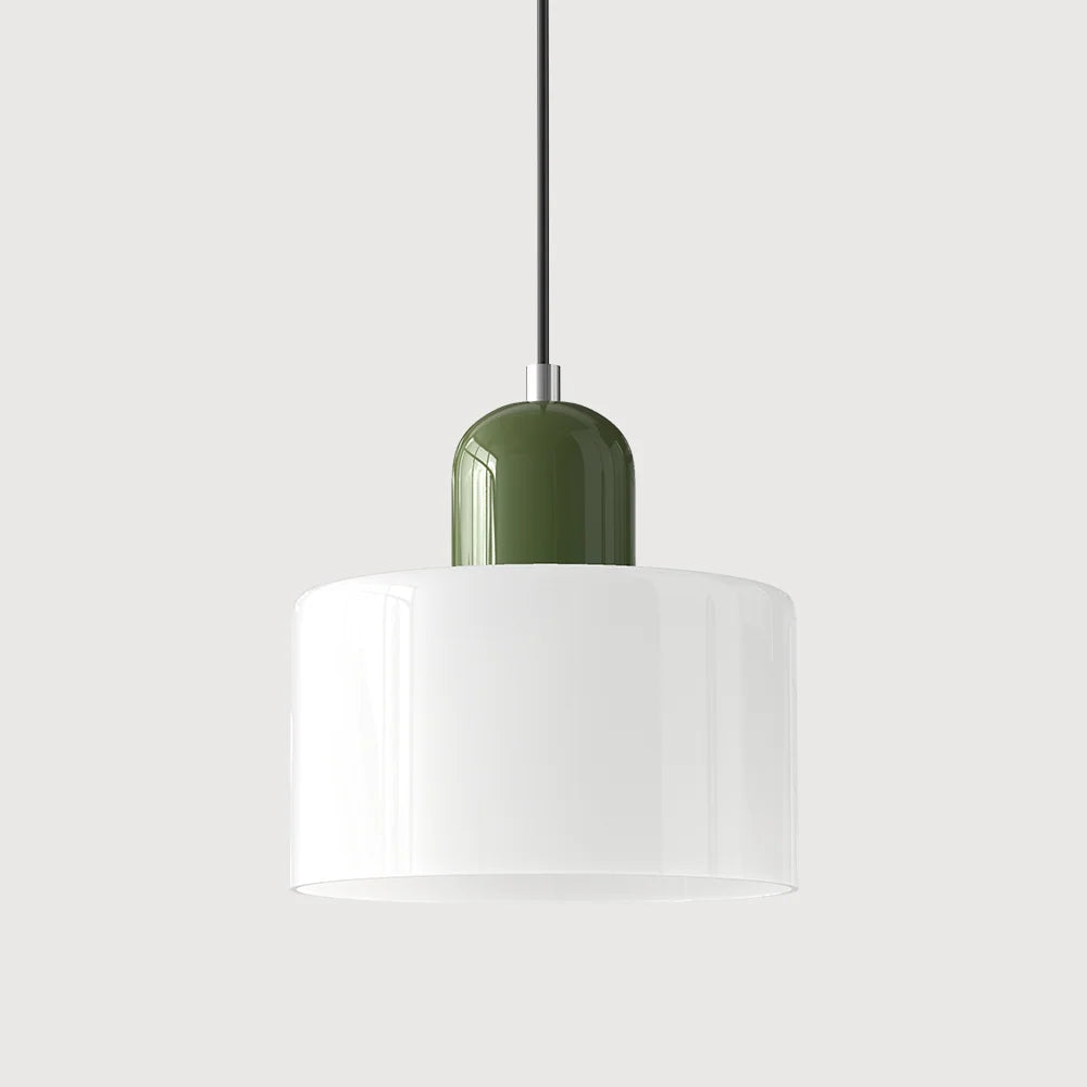 Pendant Light | Two-Tier Glass Shade & Warm Diffused Light