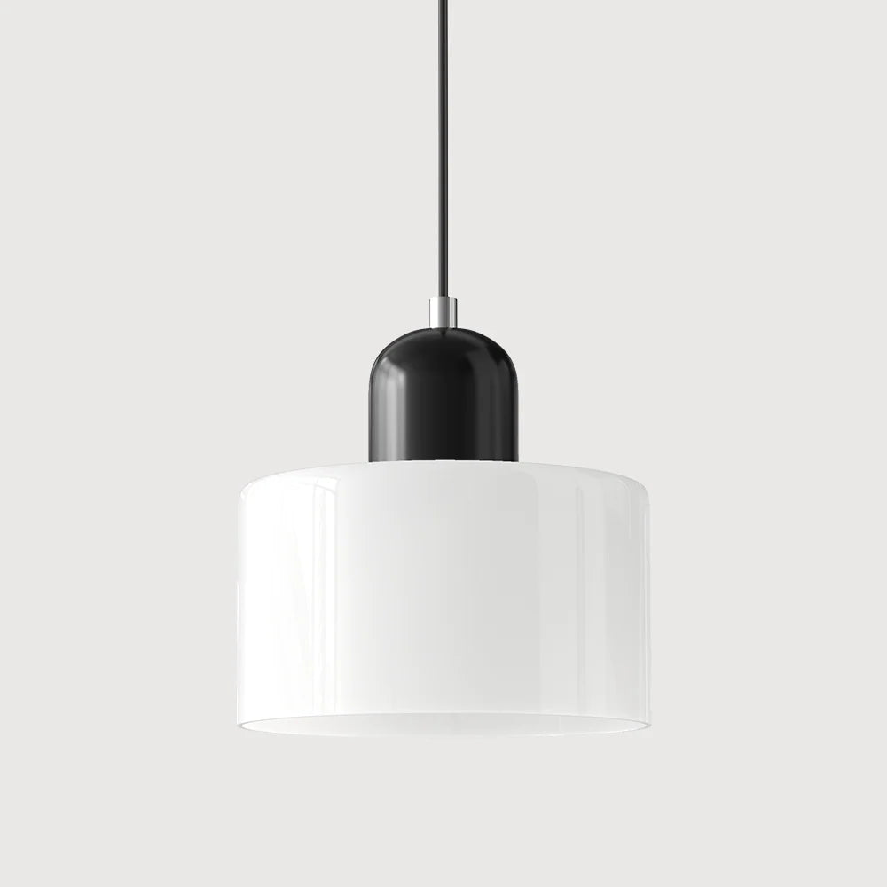 Pendant Light | Two-Tier Glass Shade & Warm Diffused Light