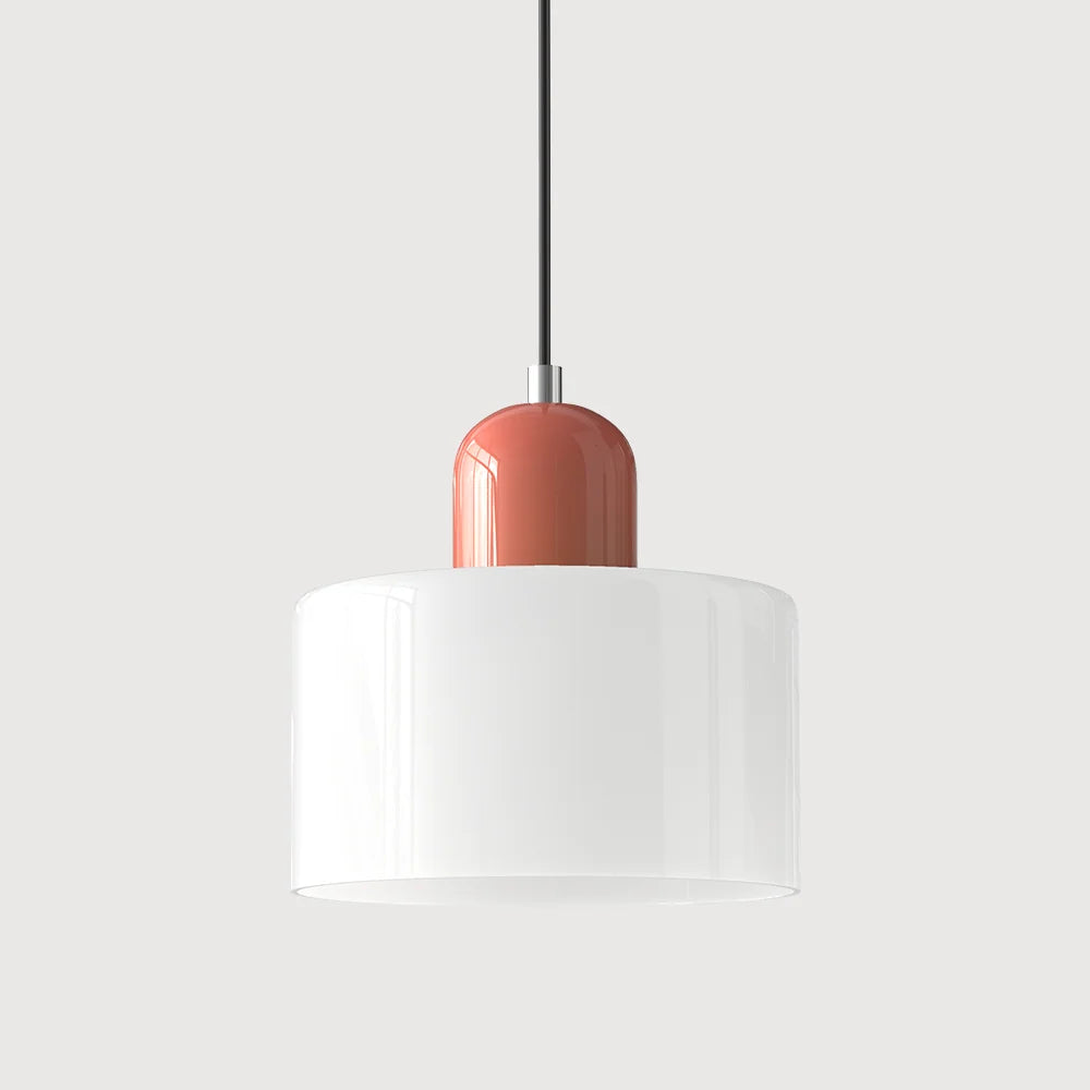Pendant Light | Two-Tier Glass Shade & Warm Diffused Light