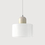 Pendant Light | Two-Tier Glass Shade & Warm Diffused Light