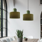 Pendant Light | Two-Tier Glass Shade & Warm Diffused Light