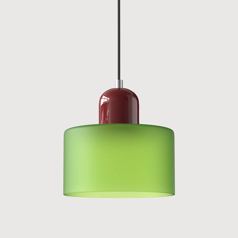 Pendant Light | Two-Tier Glass Shade & Warm Diffused Light