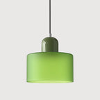 Pendant Light | Two-Tier Glass Shade & Warm Diffused Light