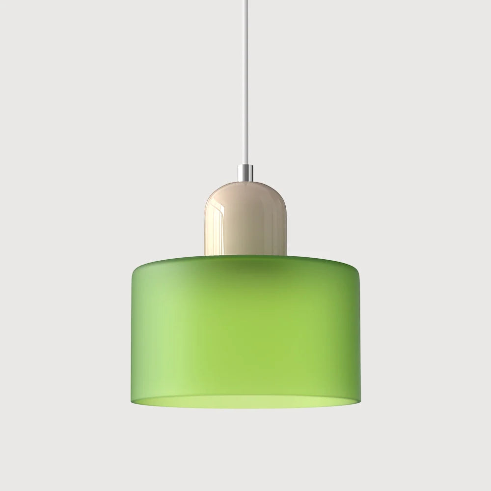 Pendant Light | Two-Tier Glass Shade & Warm Diffused Light