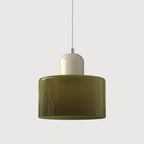 Pendant Light | Two-Tier Glass Shade & Warm Diffused Light