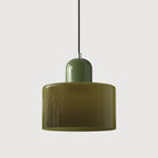 Pendant Light | Two-Tier Glass Shade & Warm Diffused Light
